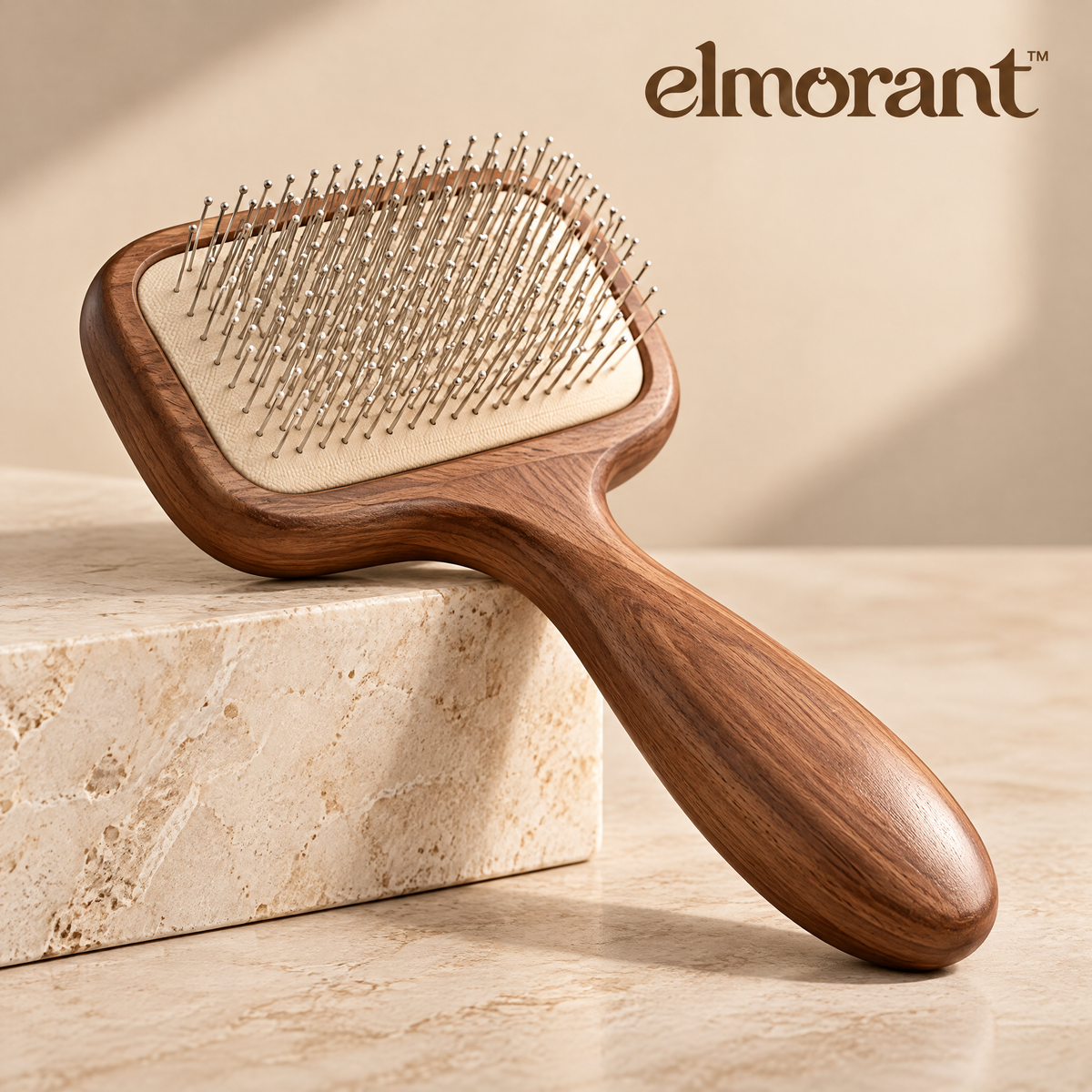 Elmorant™ Wooden Cushion Hair Brush