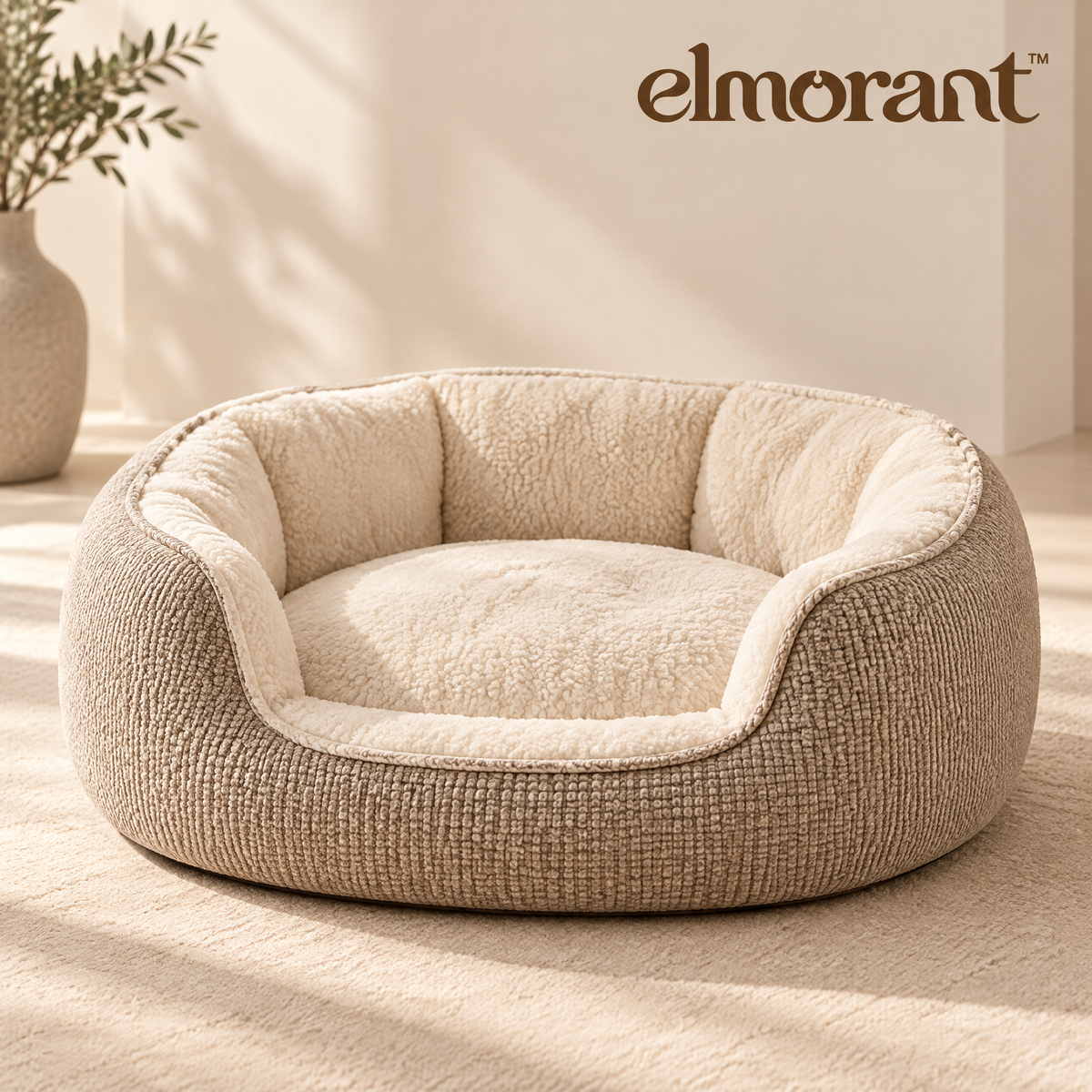 Elmorant™ Cozy Bolster Pet Bed