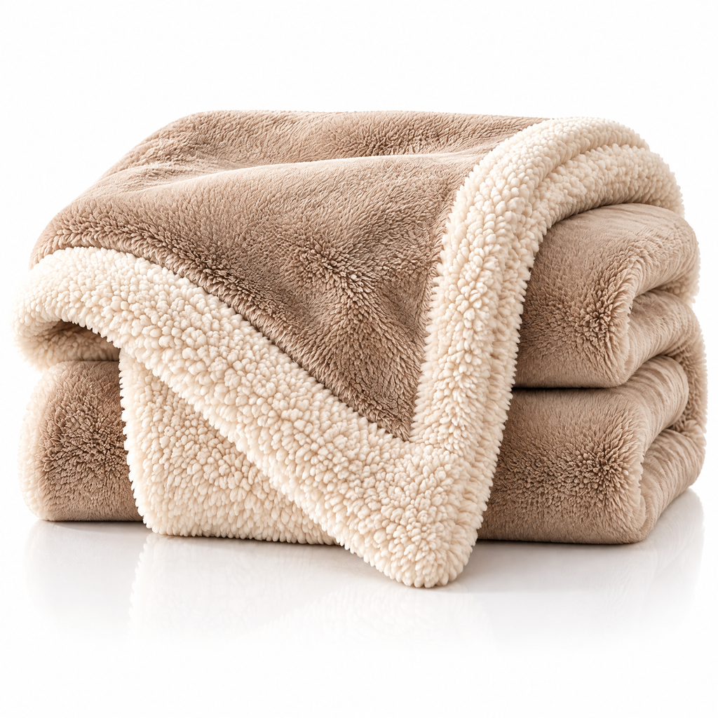 Elmorant™ Sherpa-Lined Plush Throw Blanket