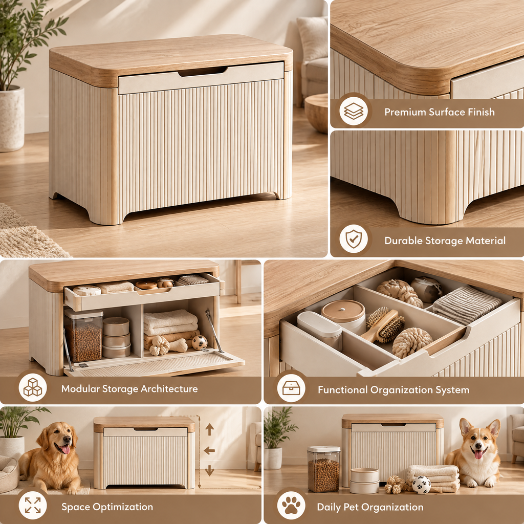 Elmorant™ Pet Wood-Top Storage Cabinet