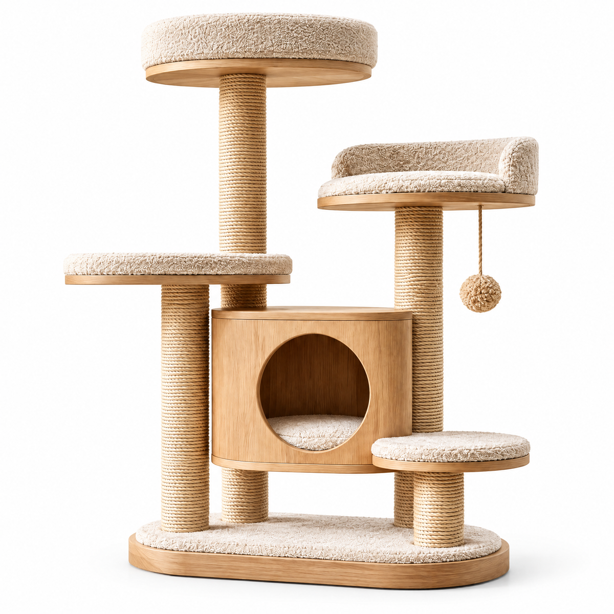 Elmorant™ Multi-Level Wooden Cat Tree