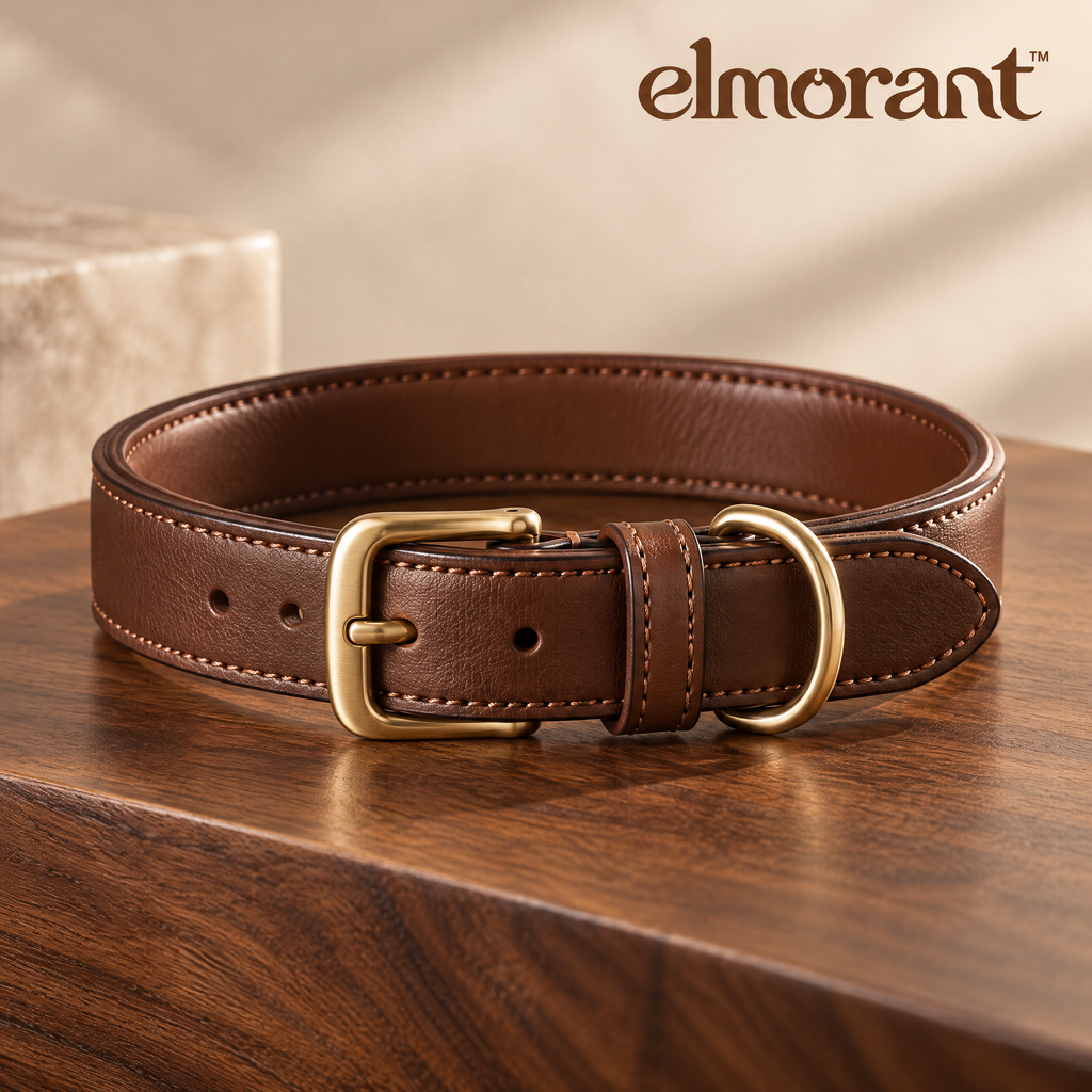 Elmorant™ Classic Leather Dog Collar