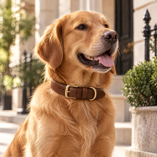 Elmorant™ Classic Leather Dog Collar