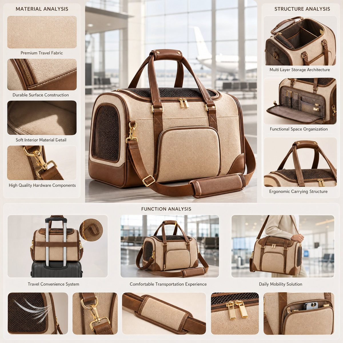 Elmorant™ Ventilated Pet Travel Carrier
