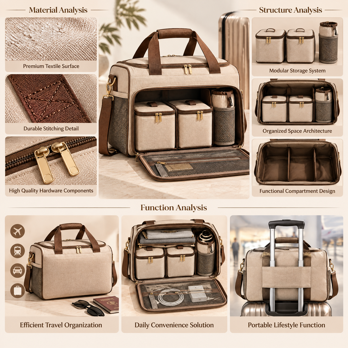 Elmorant™ Multi-Compartment Pet Travel Bag