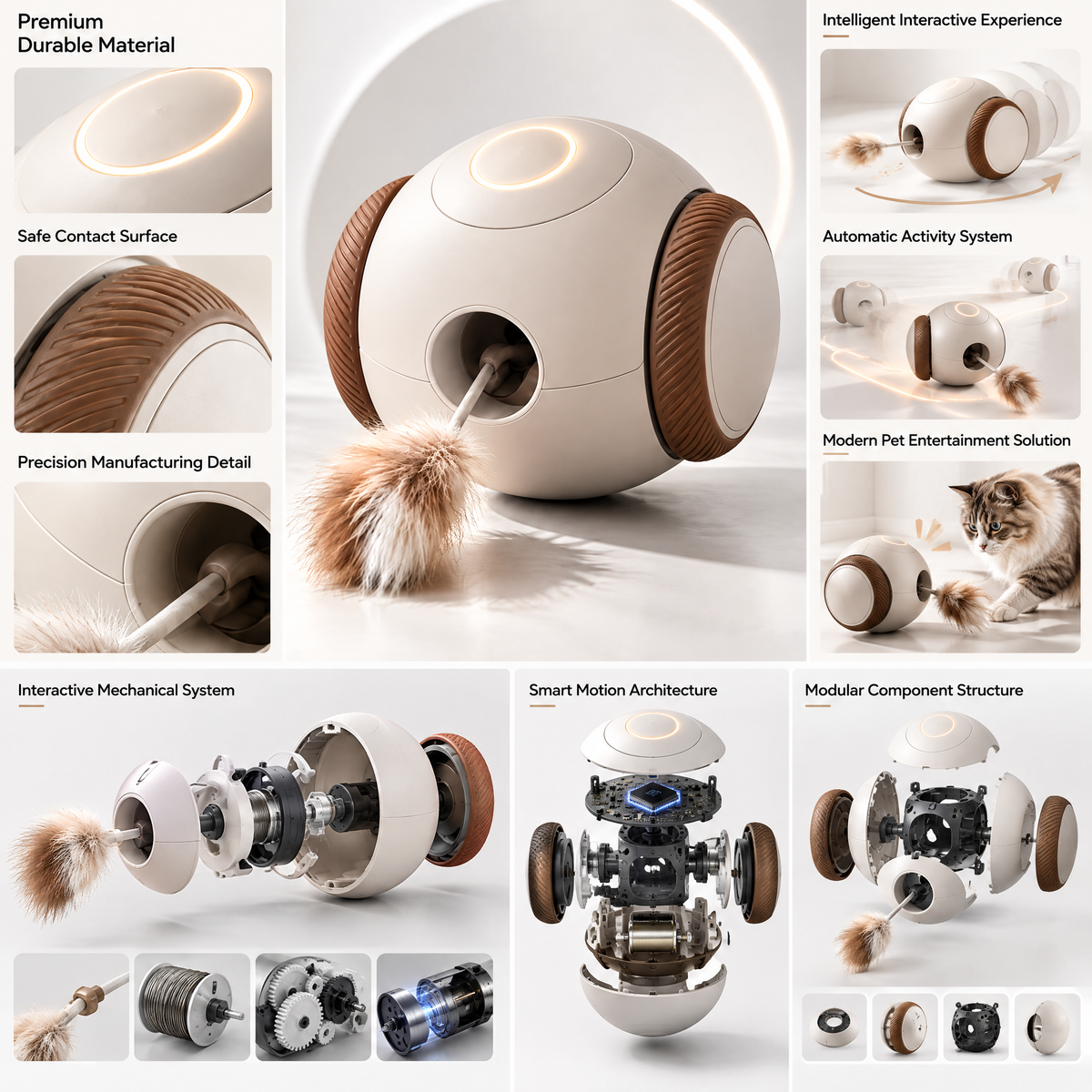 Elmorant™ Automatic Rolling Cat Teaser Toy